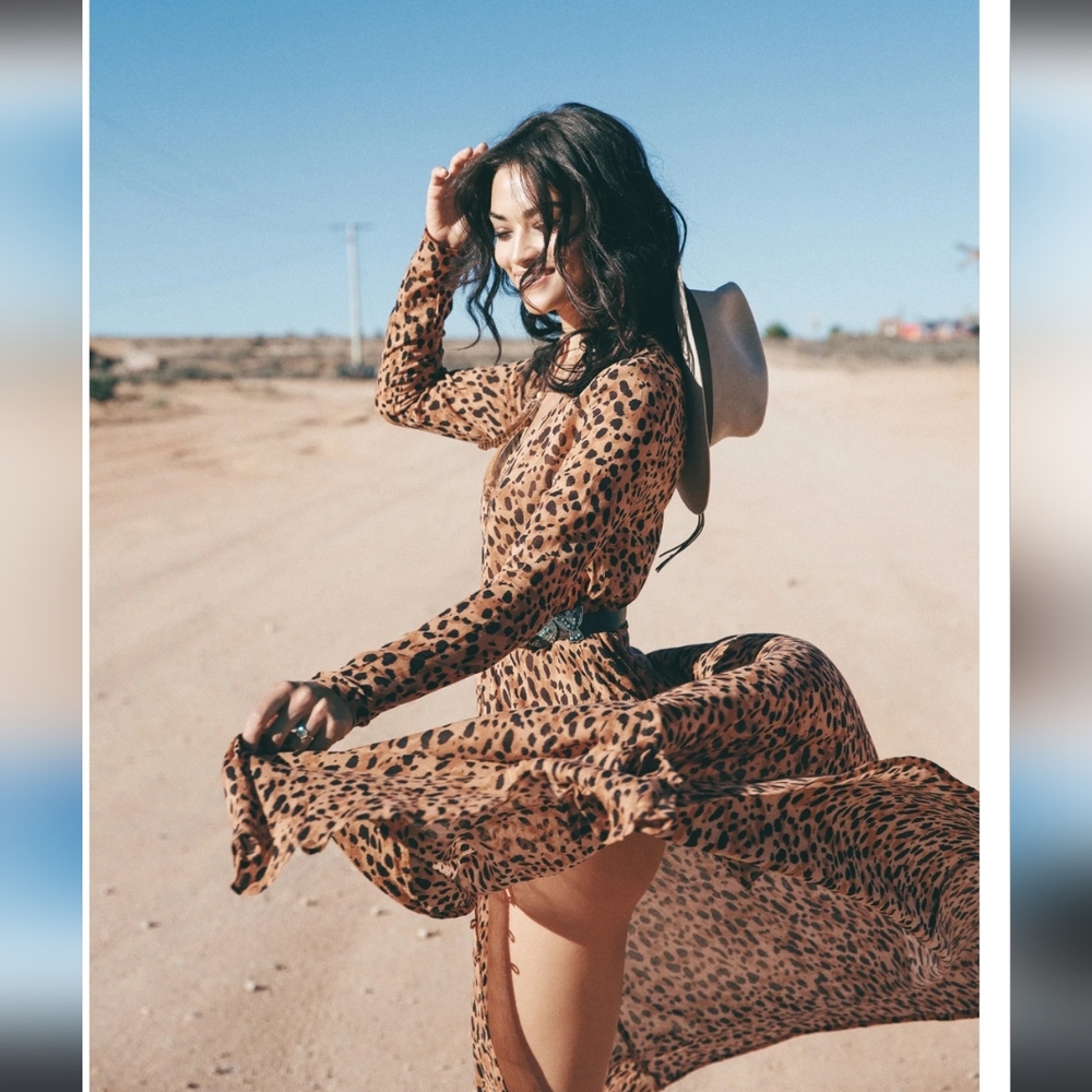 Spell and the Gypsy Saphari long sleeve button up dress
